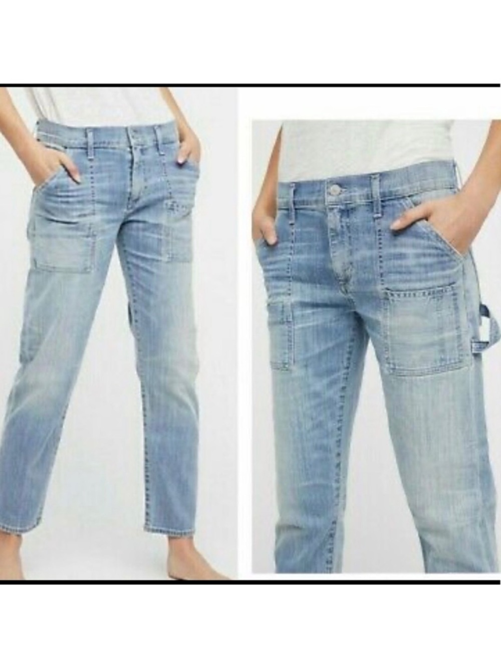 CITIZENS OF HUMANITY Leah 25 Cargo Utility Pockets 27” Waist Light Wash Jeans
